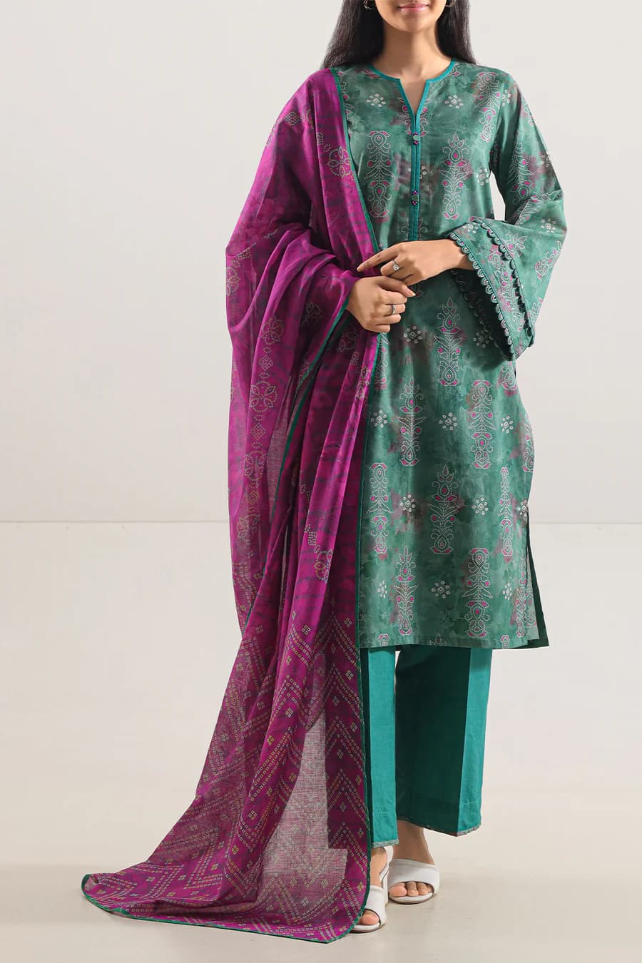 CHUNRI COLLECTION BY SAYA LAWN 3 PIECE-US1034