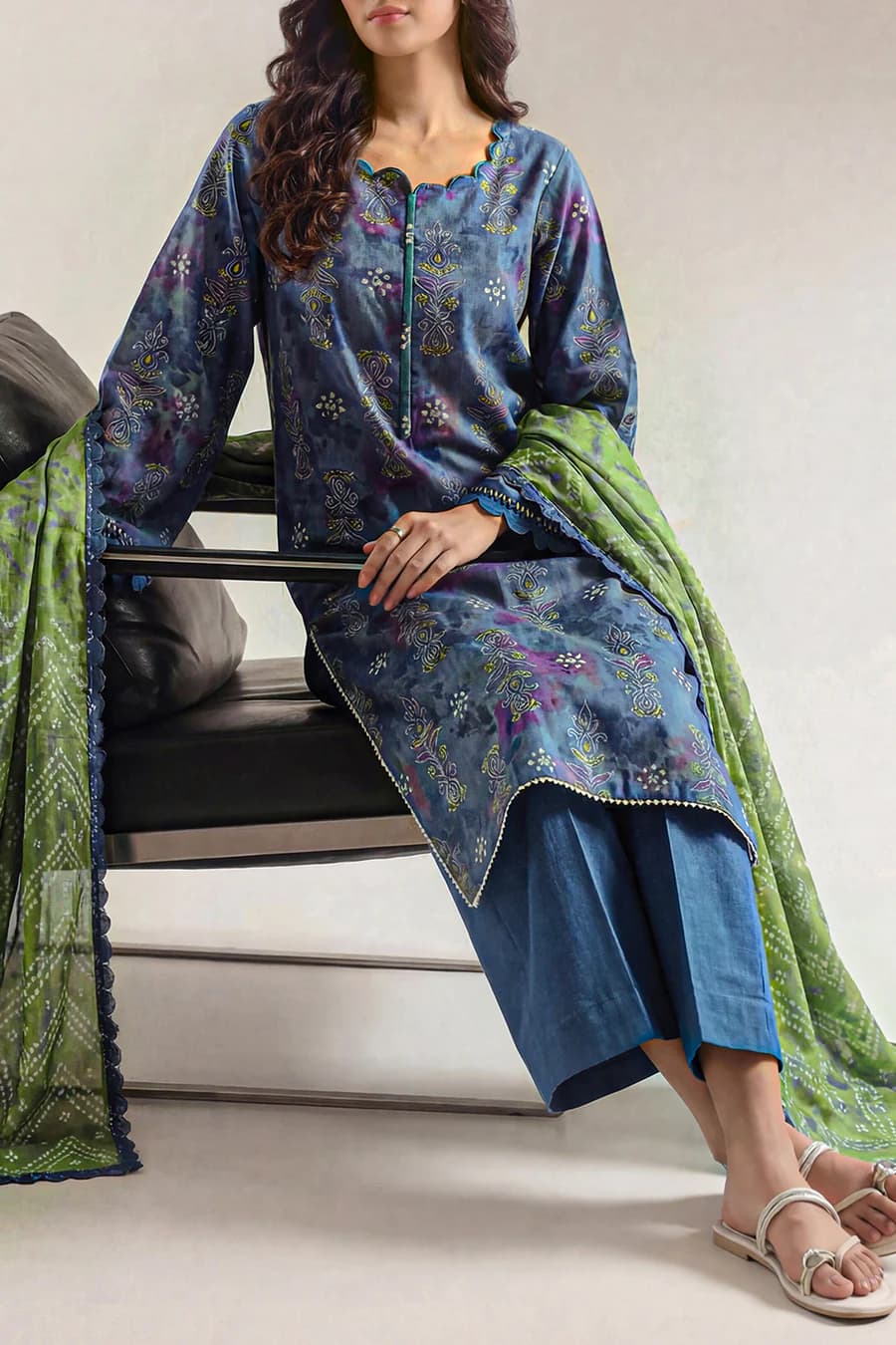 CHUNRI COLLECTION BY SAYA LAWN 3 PIECE-US1036
