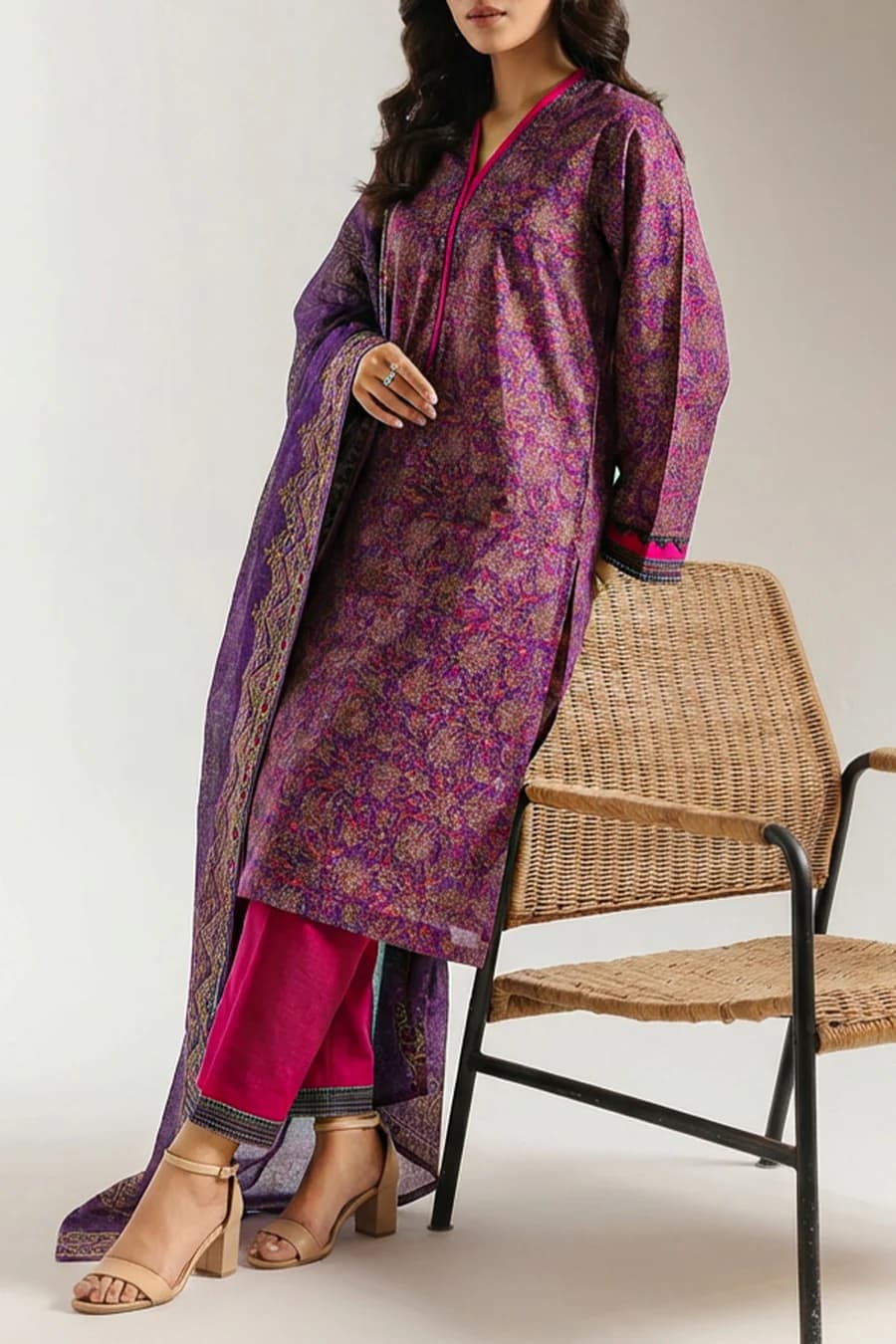 CHUNRI COLLECTION BY SAYA LAWN 3 PIECE-US1037